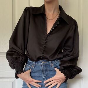 Button front blouse by the kooples